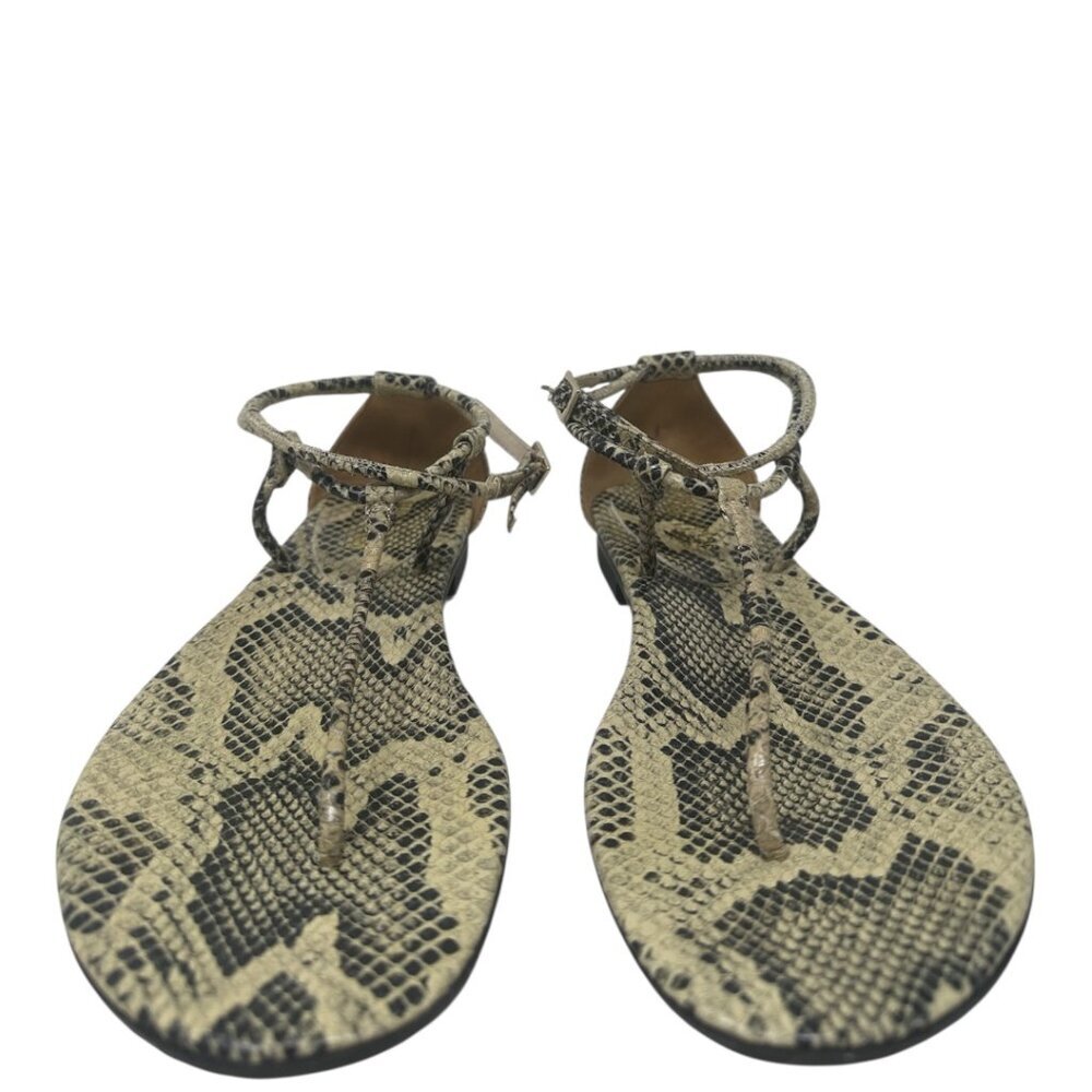 Paris Texas Jacky Python Printed Leather Thong An… - image 2